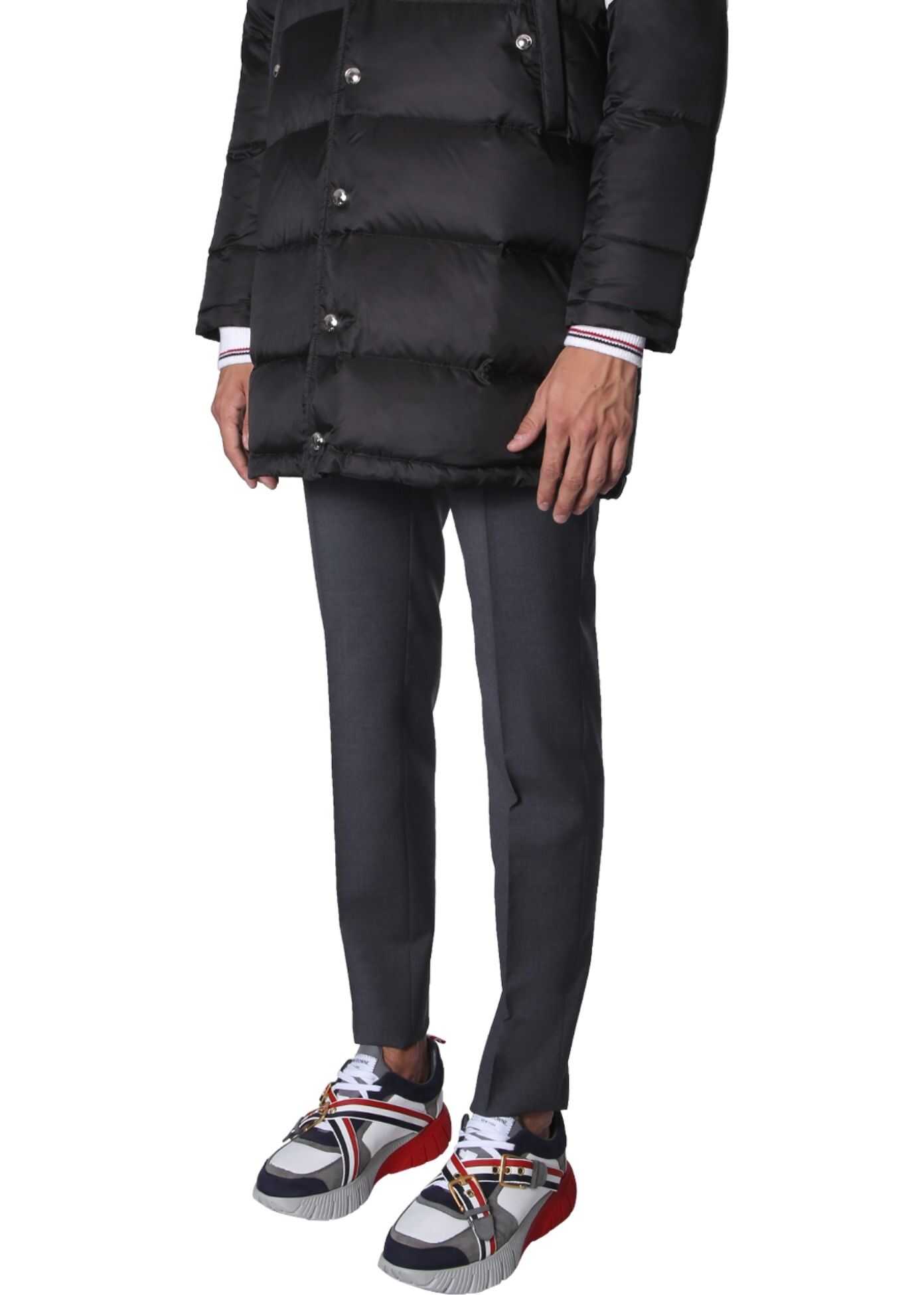 Thom Browne 4 Bar Snap Padded Jacket BLACK