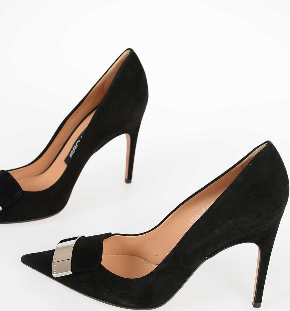 Sergio Rossi 10,5cm Suede Leather Decolletè BLACK
