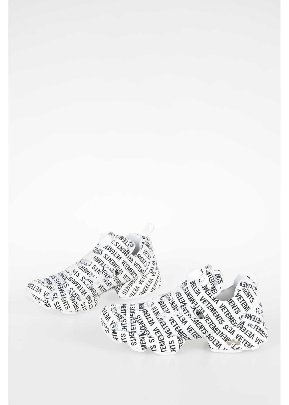 Vetements Reebok Logo Printed Instapump Sneakers Black & White