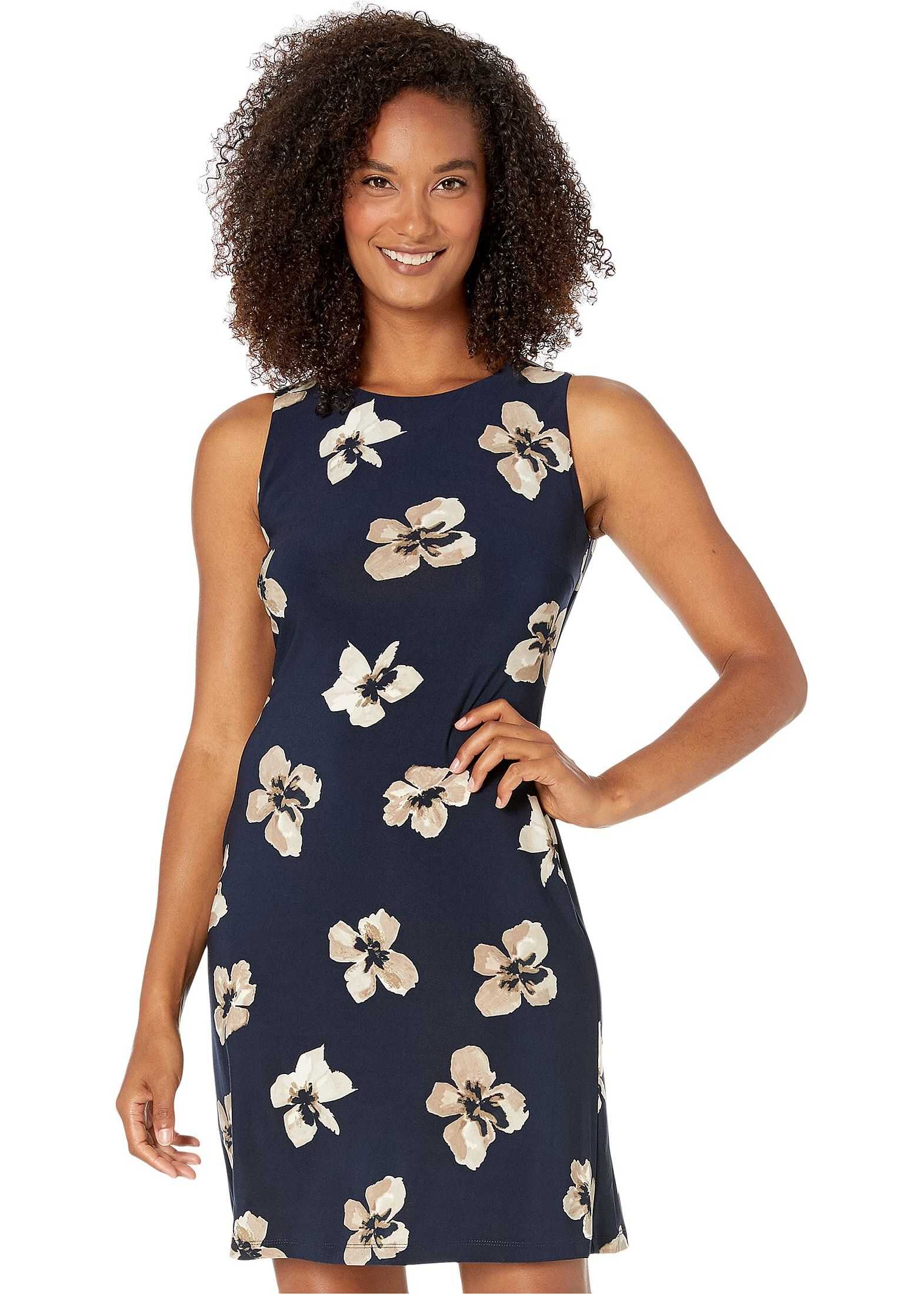 Tommy Hilfiger Collegiate Floral A-Line Dress Sky Captain/Khaki