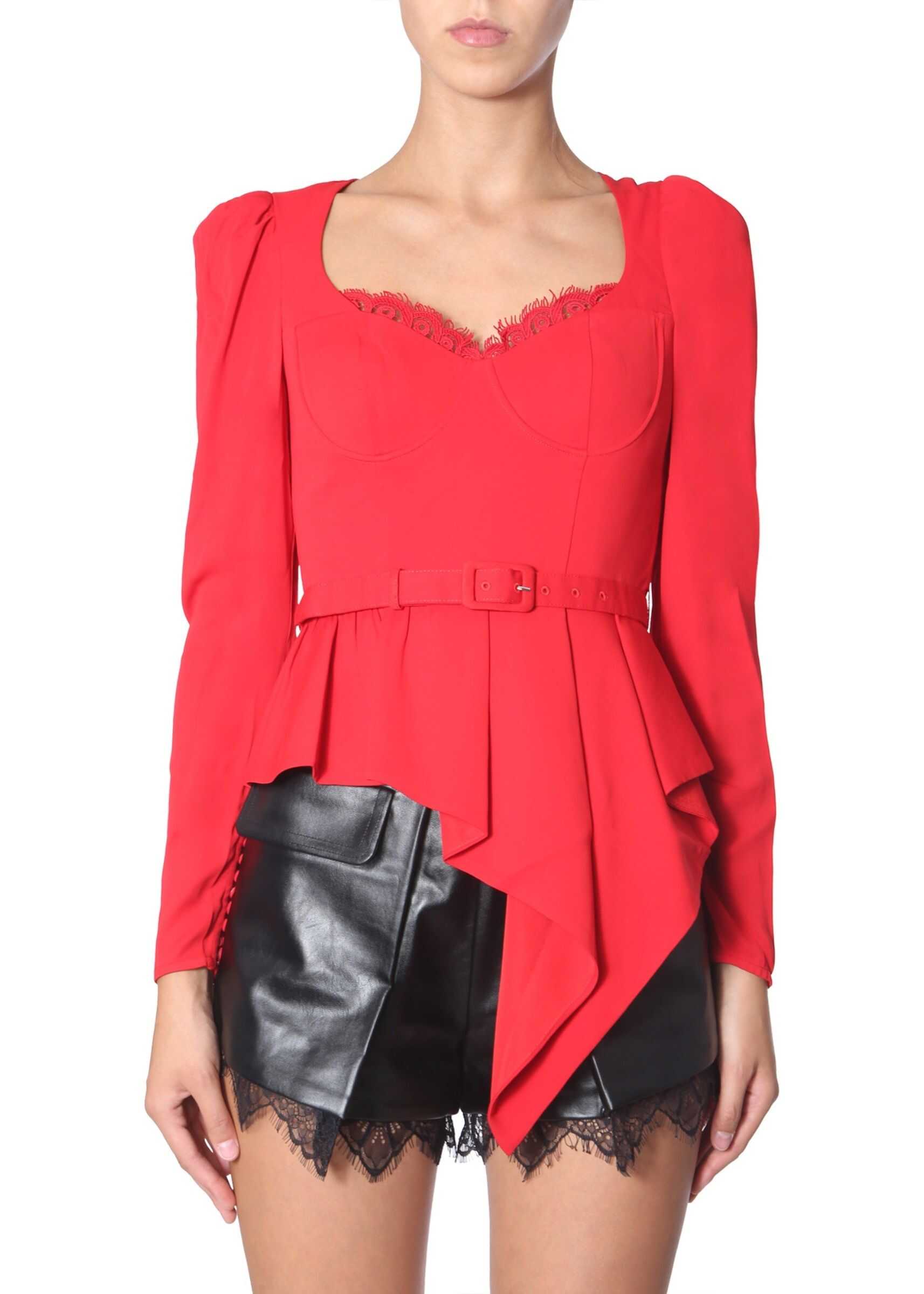 Self-Portrait Asymmetric Top RED
