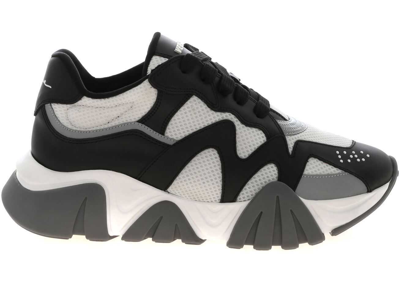 Versace Squalo Sneakers In Black Black
