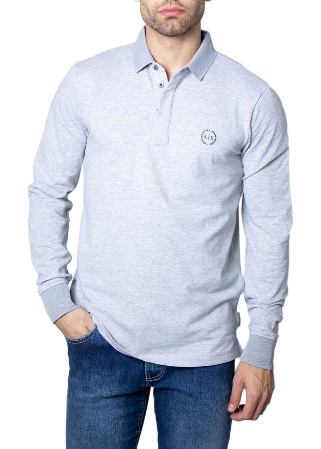 Armani Exchange Cotton Polo Shirt GREY