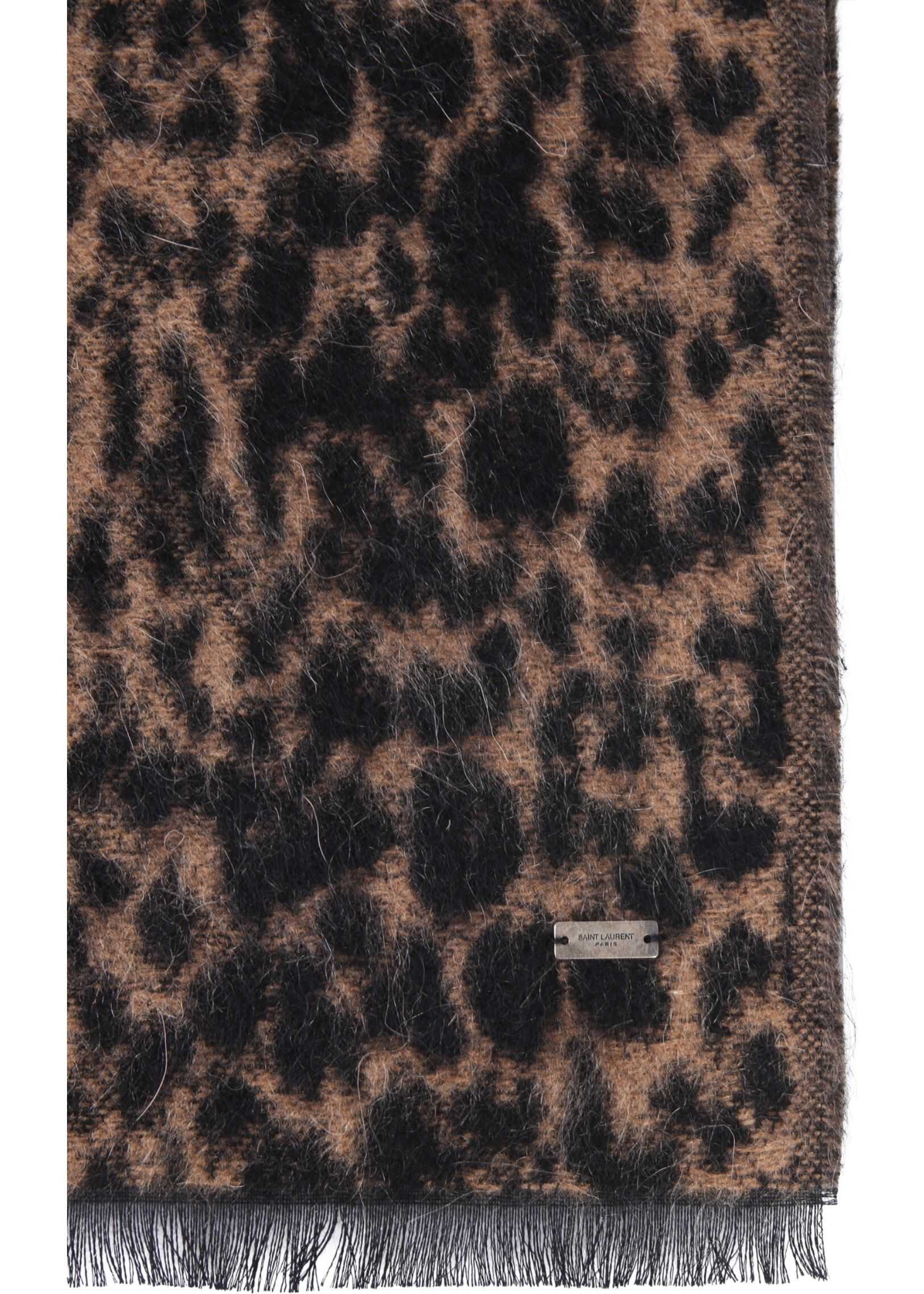 Saint Laurent Etole Leopard Scarf ANIMALIER