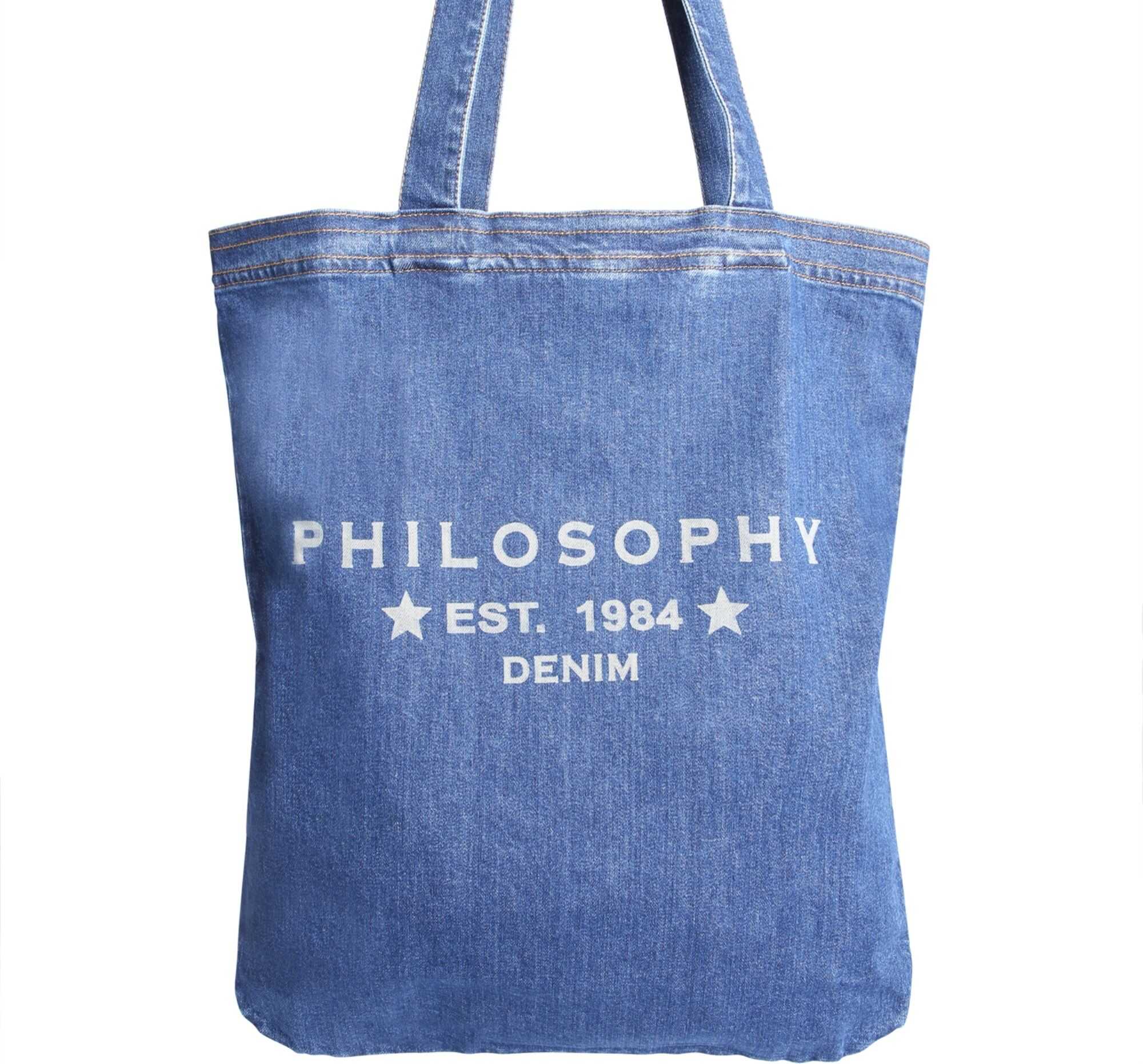 Philosophy di Lorenzo Serafini Shopping Bag DENIM