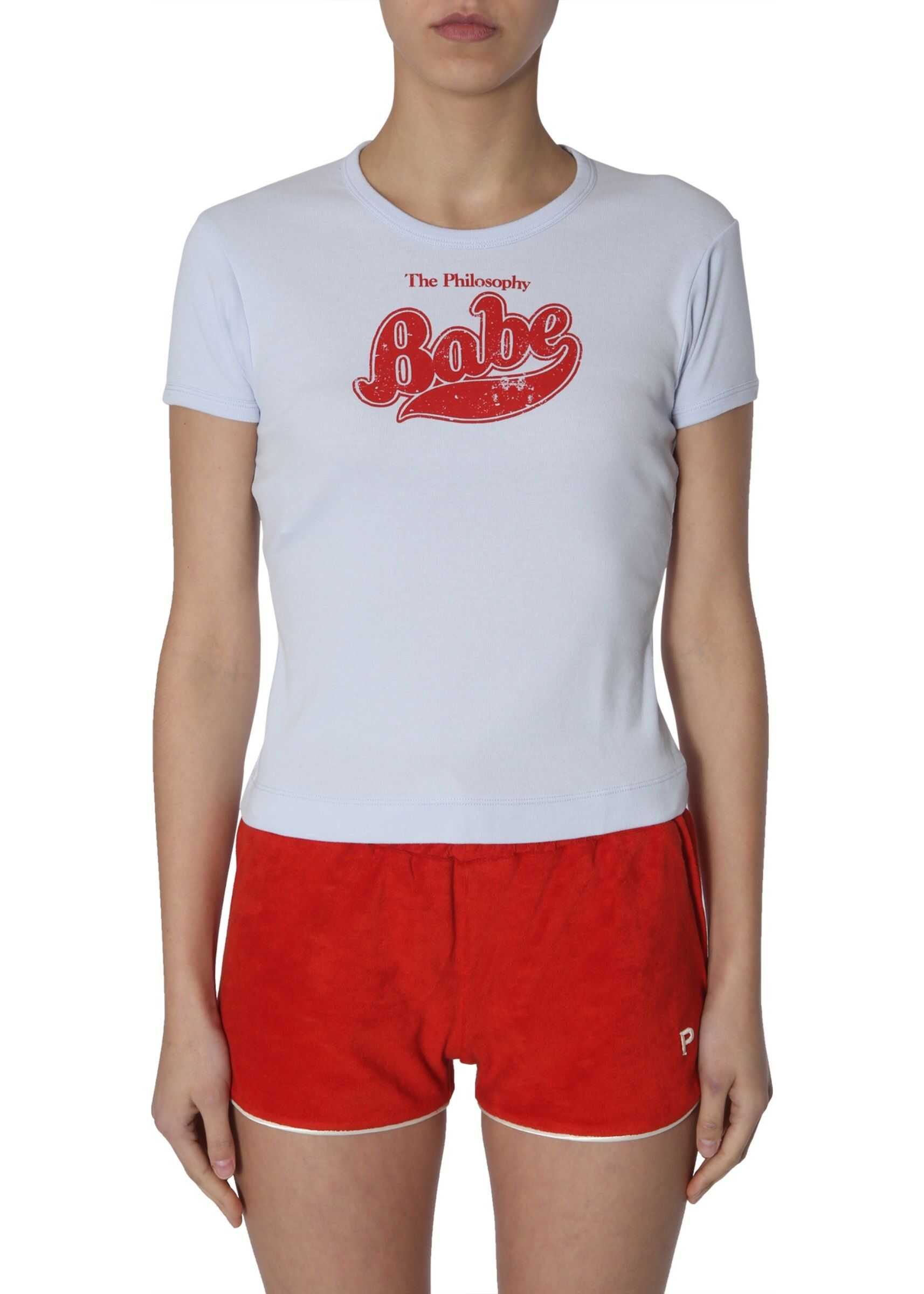 Philosophy di Lorenzo Serafini T-Shirt With Babe Print BABY BLUE