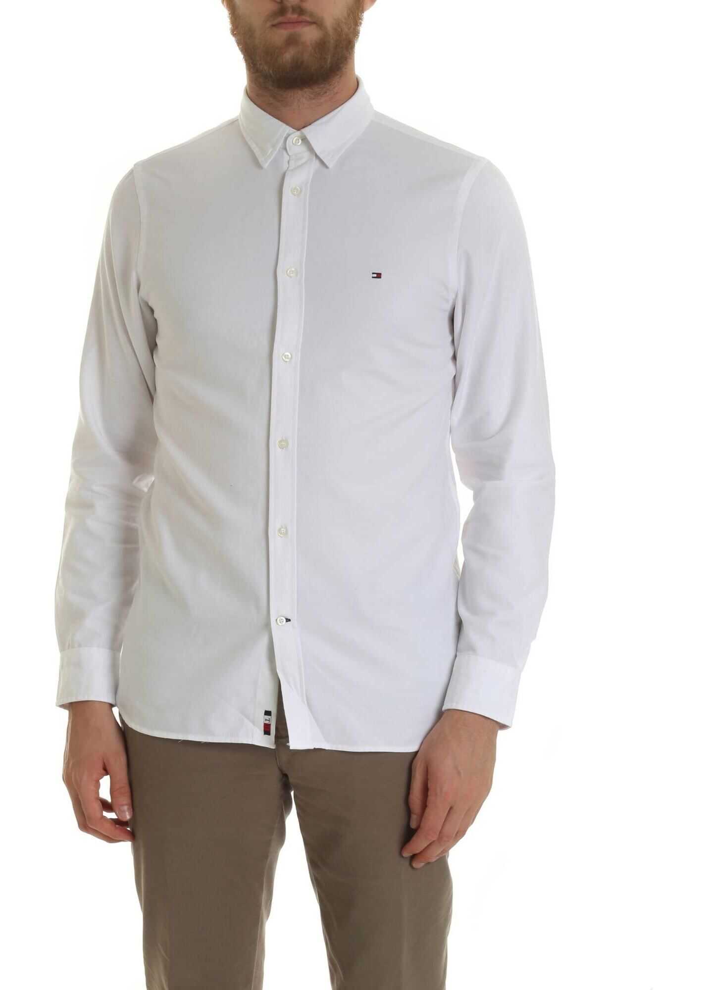 Camasa Tommy Hilfiger White Slim Fit Shirt White