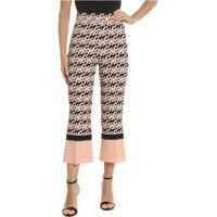Pantaloni casual Antique Pink Color Monogram Trousers Femei