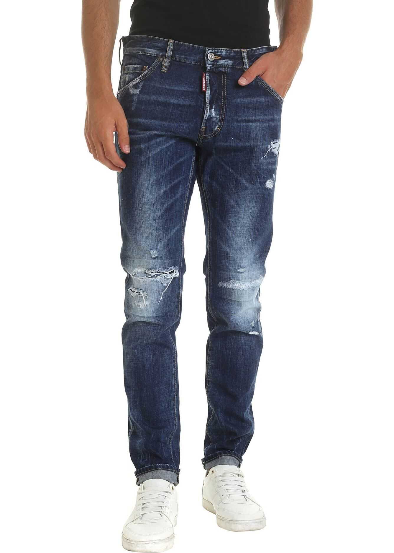 Blug DSQUARED2 Destroyed-Effect Blue Jeans Blue
