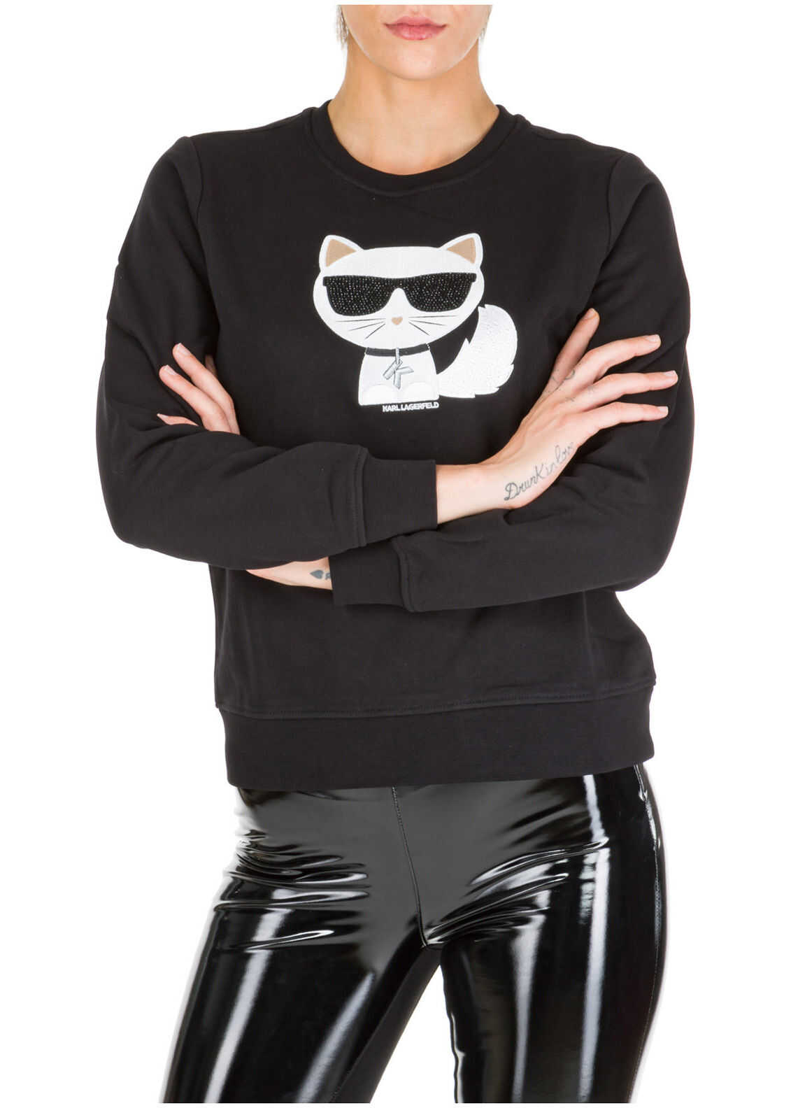 Bluza Karl Lagerfeld Sweatshirt Choupette Black