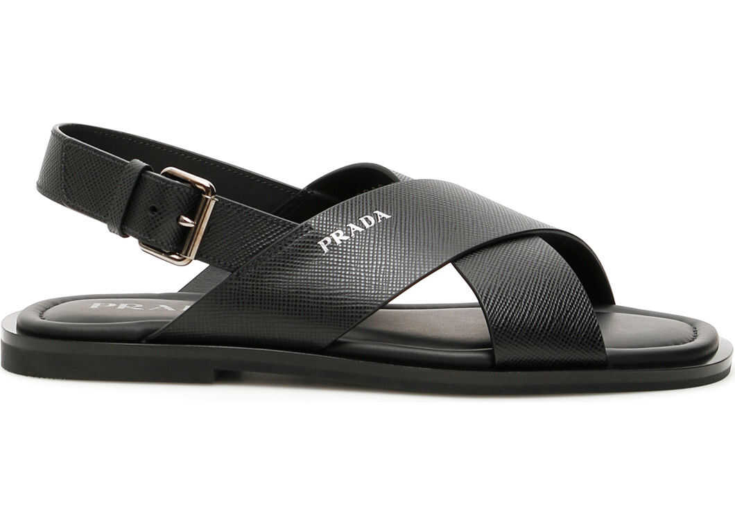 Prada Criss-Crossing Sandals NERO