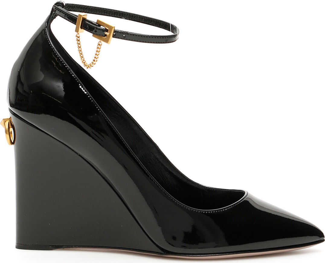 Valentino Garavani Ringstud Wedges NERO