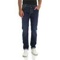 Blugi slim fit Blue Jeans With Contrasting Stitching Barbati