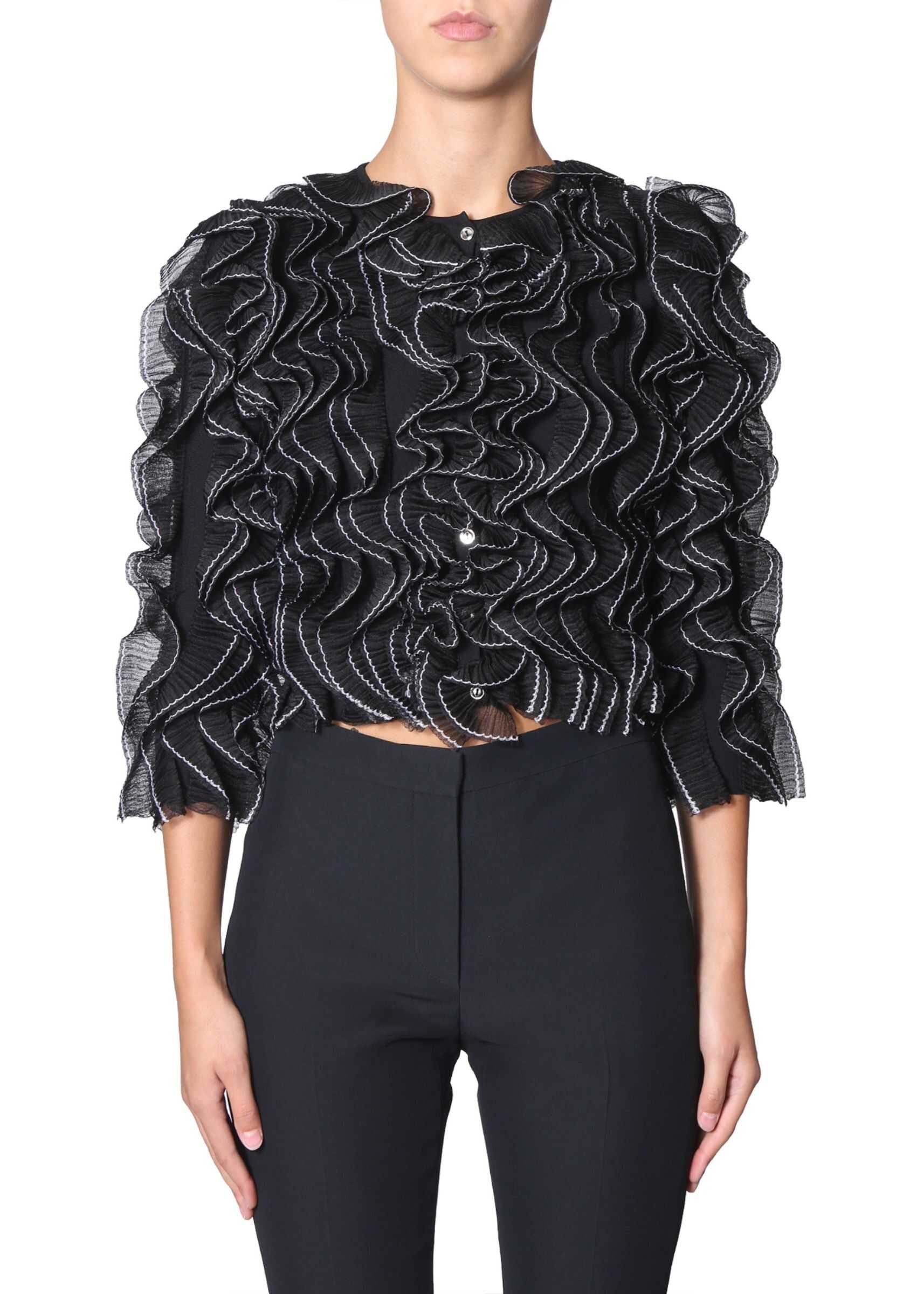 Alexander McQueen Jacket With Pleated Levers BLACK