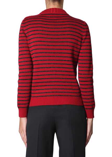 Pulovere Saint Laurent Crew Neck Sweater RED Femei (BM 6999454) 3