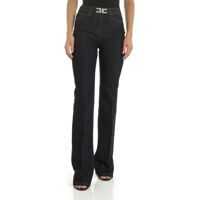 Blugi evazati Flared Jeans In Dark Blue Color Femei