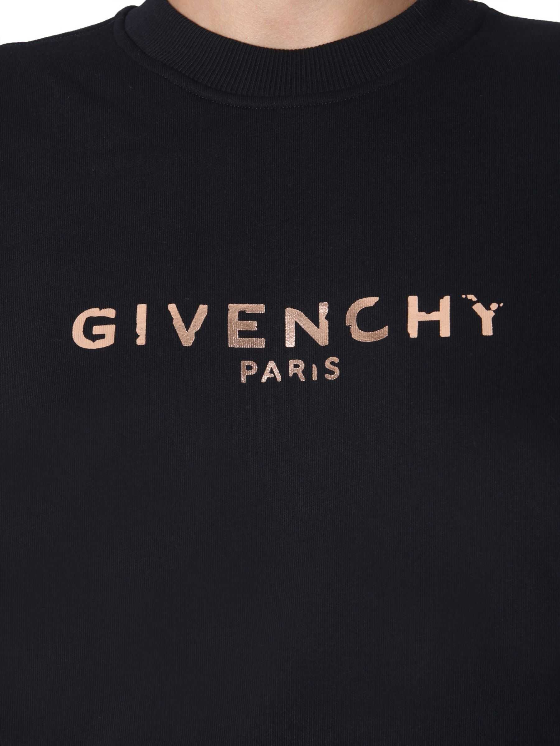 Bluza Givenchy Cropped Sweatshirt BLACK