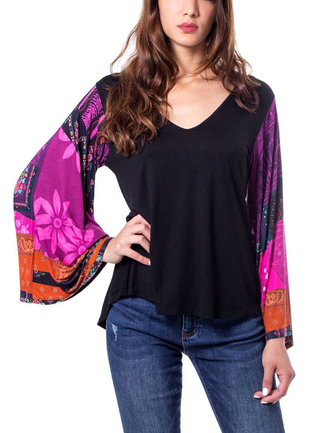 Desigual Viscose Blouse BLACK