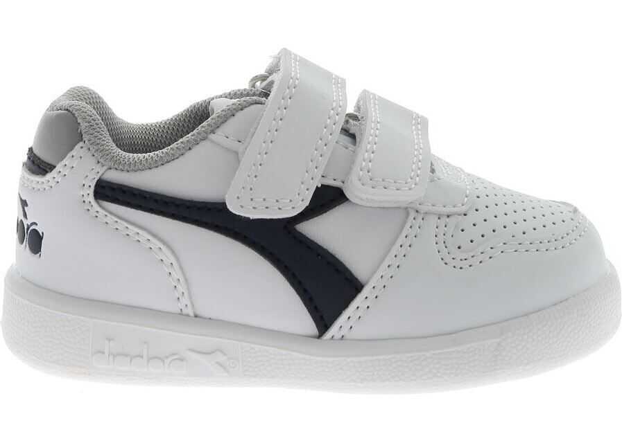 Diadora Playground Td Sneakers In White And Blue White