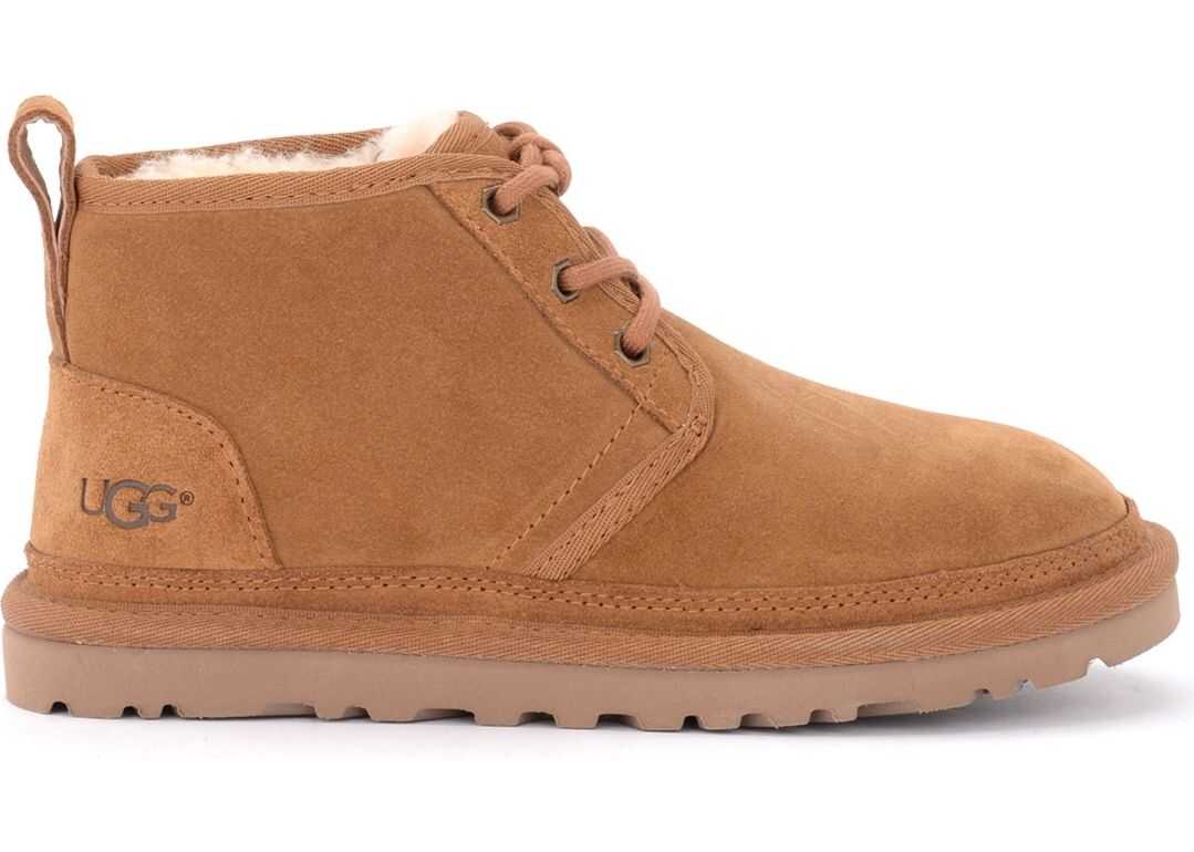 UGG Scarponcino Ugg Neumel In Pelle Scamosciata Chestnut Con Allacciatura Brown