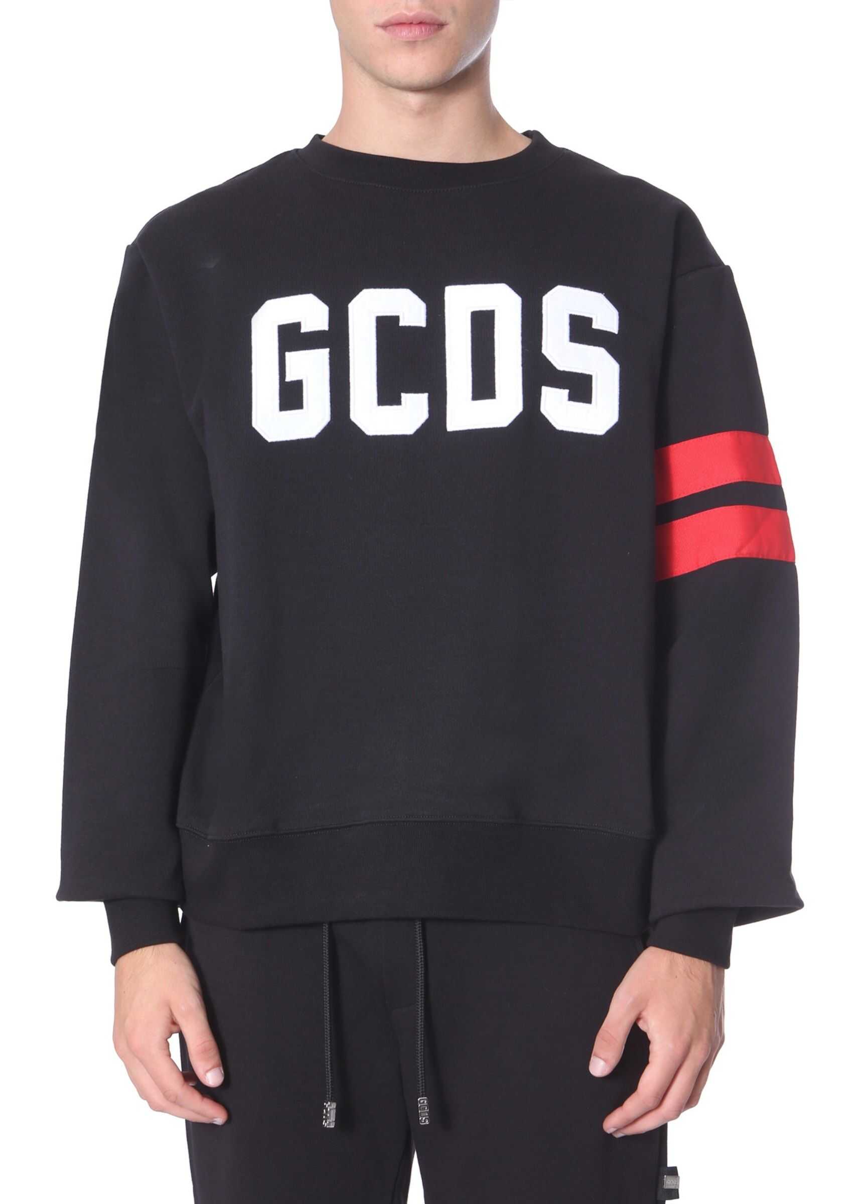 GCDS Crew Neck Sweatshirt BLACK