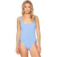 Costume de baie intregi Riviera Solids Lace-Up U-Neck One-Piece Swimsuit w/ Removable Soft Cups* Femei