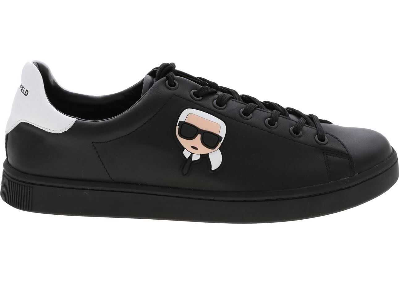 Karl Lagerfeld Kourt Karl Ikonik 3D Sneakers In Black Black