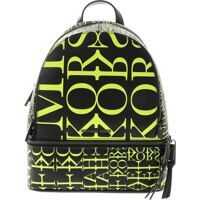 Rucsacuri Black Backpack With Yellow Logo Prints Femei