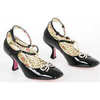 Sandale cu toc Gucci 7,5cm Leather Mary Jane Sandals