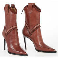 Botine 12cm Leather Westerly Stitchecs Boots Femei