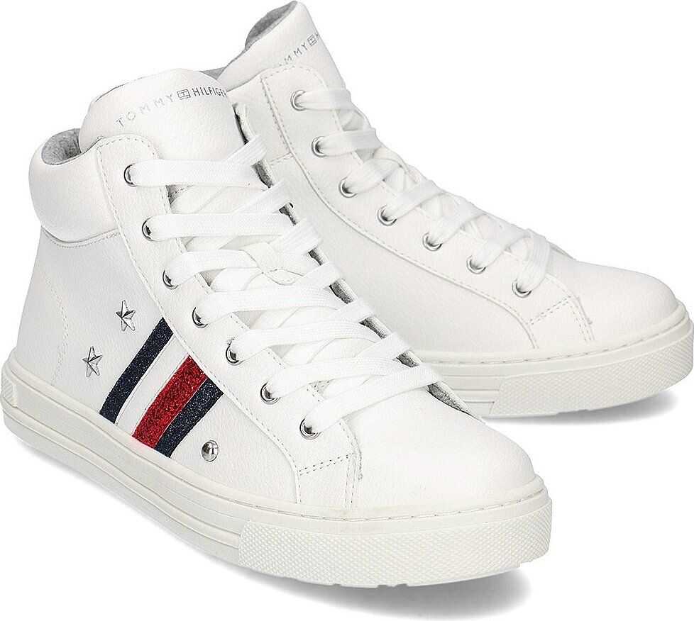 Tommy Hilfiger High Top Lace Up Biały