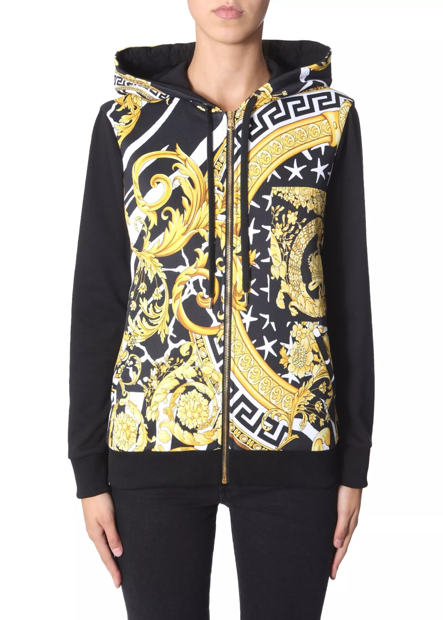 Bluza Versace Zip Sweatshirt BLACK