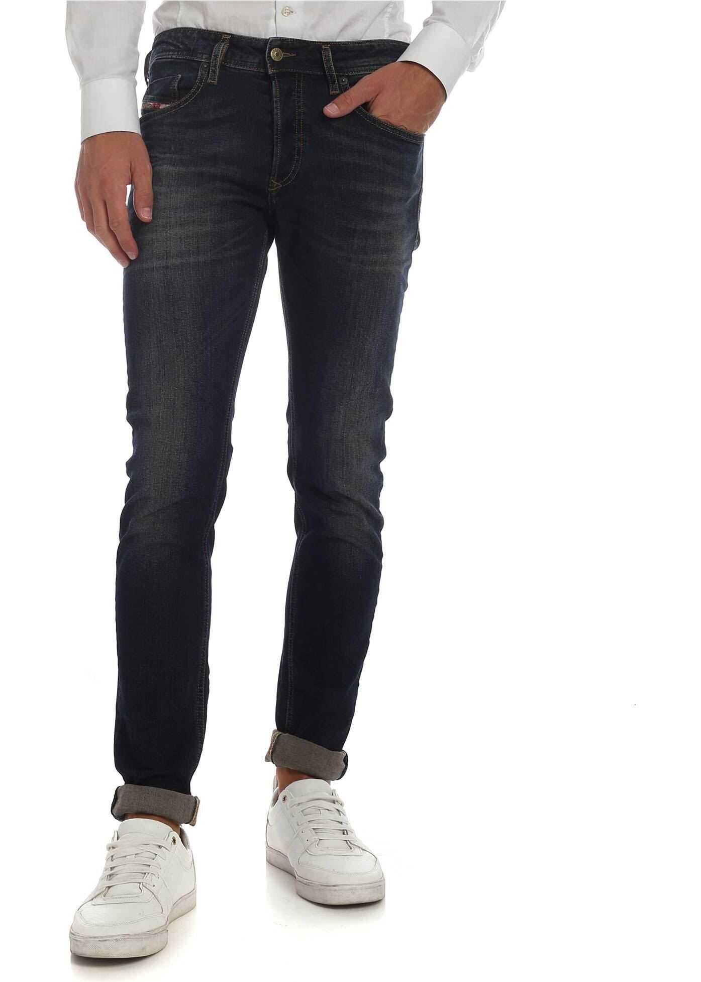 Diesel Sleenker X Jeans In Dark Blue Blue