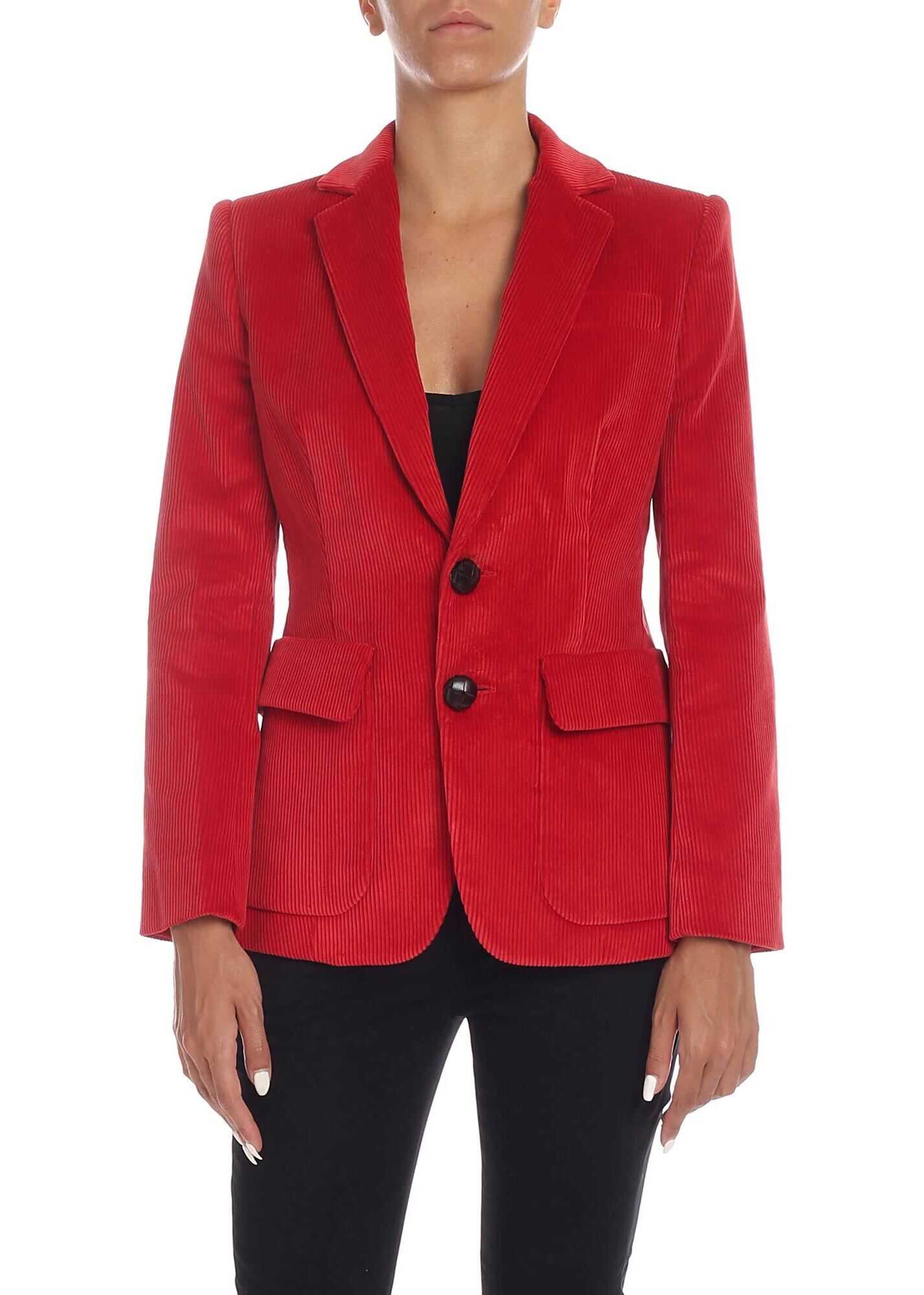 DSQUARED2 Corduroy Jacket In Red Red