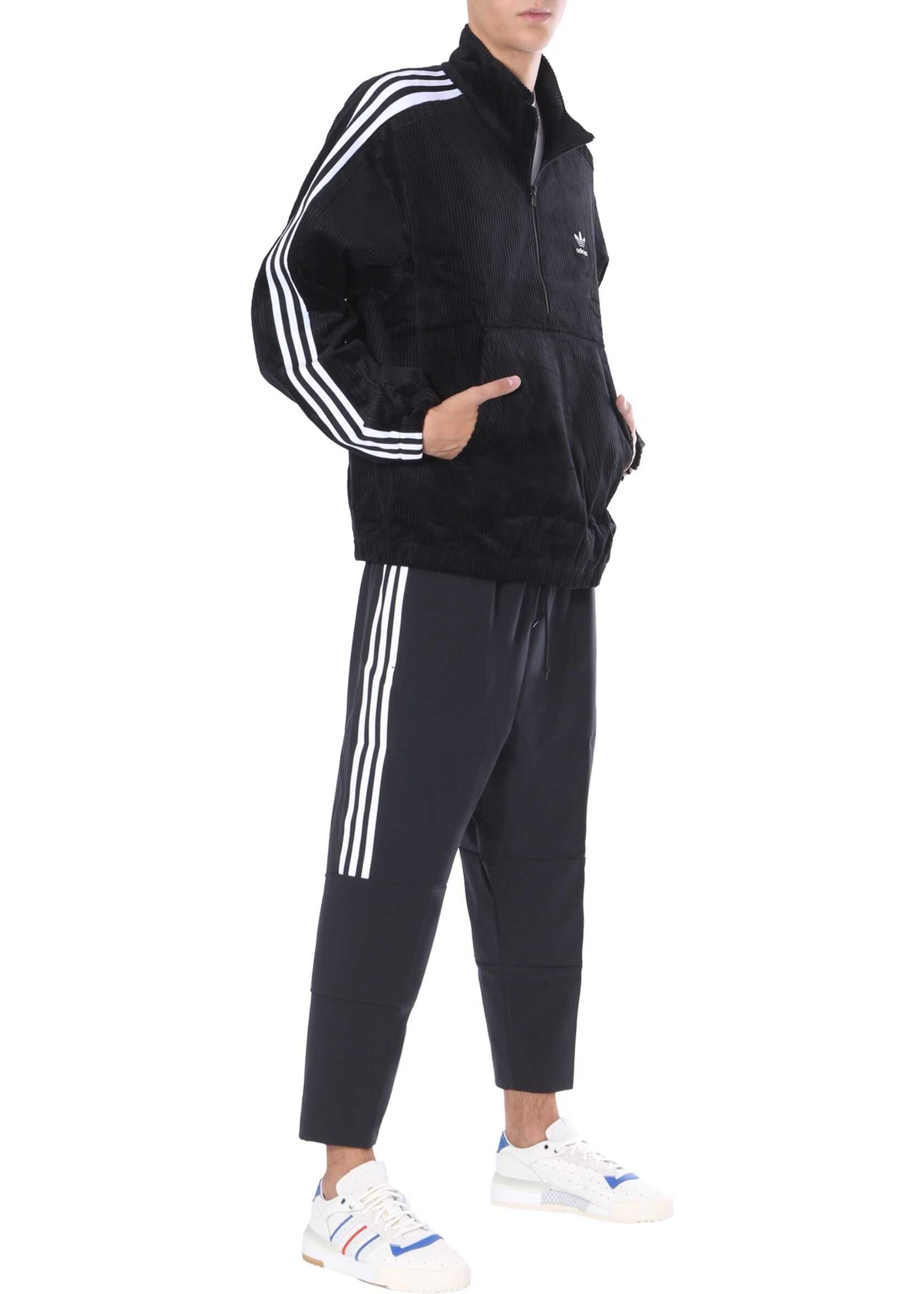 adidas Originals Half-Zip Corduroy Jacket BLACK