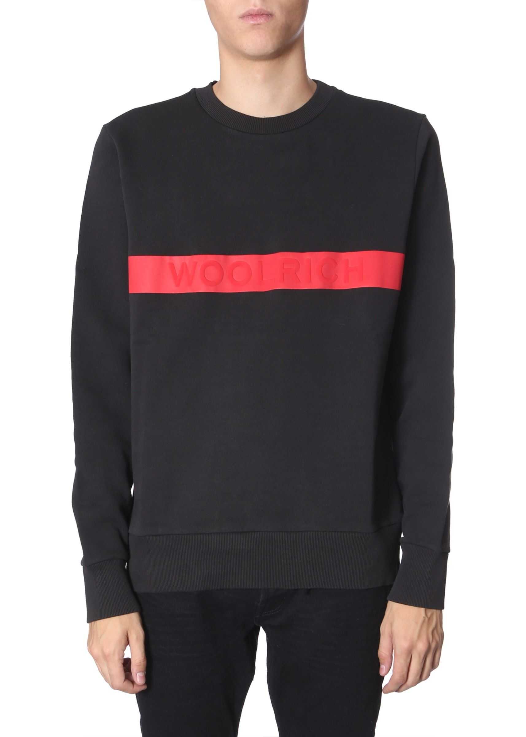 Bluza Woolrich Crew Neck Sweatshirt BLACK