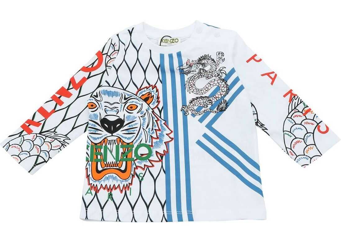 Kenzo Japanese Dragon T-Shirt In White White
