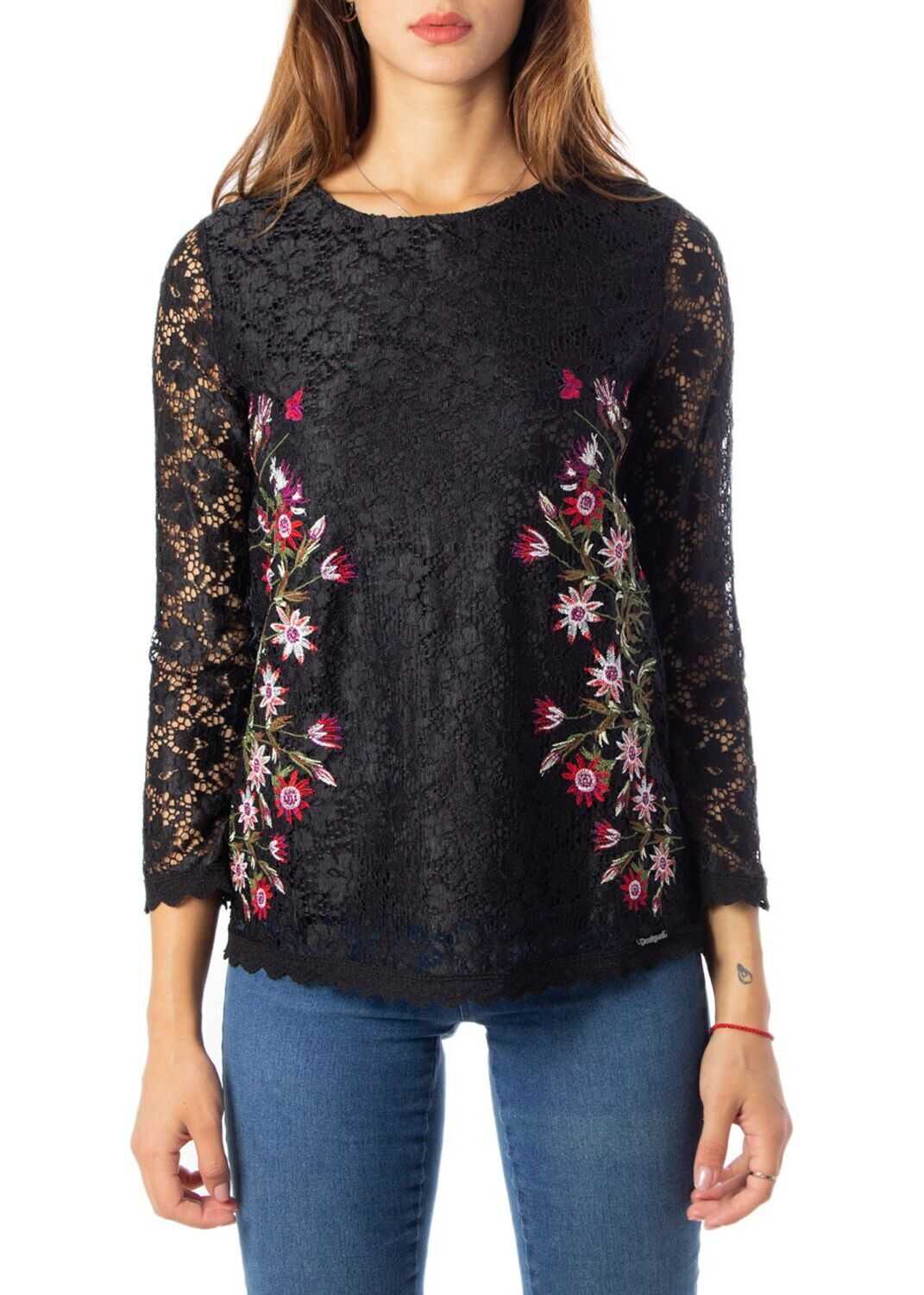 Desigual Polyamide Blouse BLACK