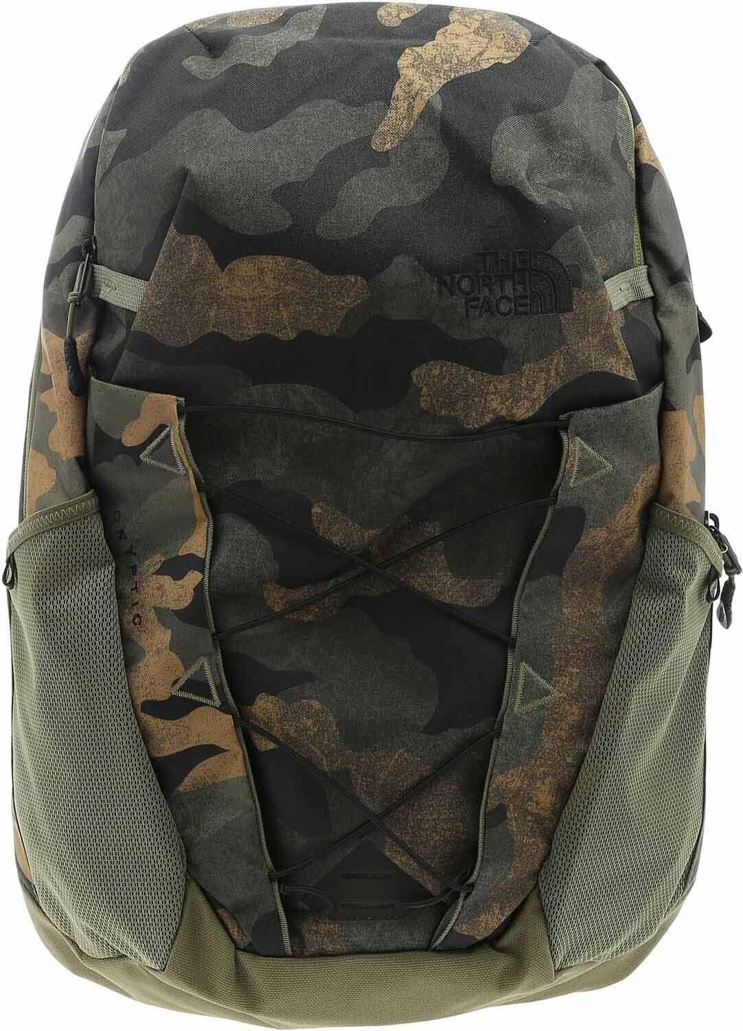 The North Face Cryptic Backpack In Green Camo Color Green