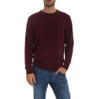 Pulovere casual Wine-Colored Pullover With Logo Embroidery Barbati