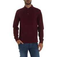 Tricouri Polo Burgundy Polo Shirt With Logo Embroidery Barbati