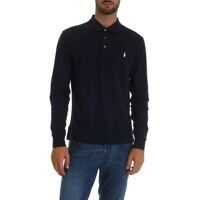 Bluze Blue Polo Shirt With Logo Embroidery Barbati