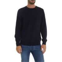 Pulovere casual Dark Blue Pullover With Logo Embroidery Barbati