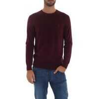 Pulovere casual Wine-Colored Pullover With Logo Embroidery Barbati