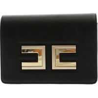 Genti tip postas Shoulder Bag In Black With Metal Logo Femei