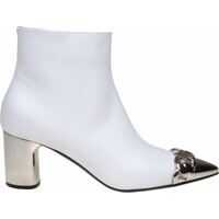 Incaltaminte Agyness Ankle Boots In White Leather Femei