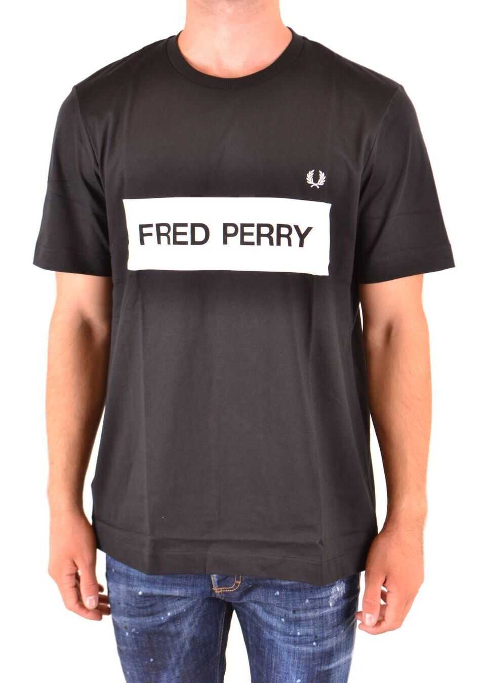 Fred Perry Cotton T-Shirt BLACK