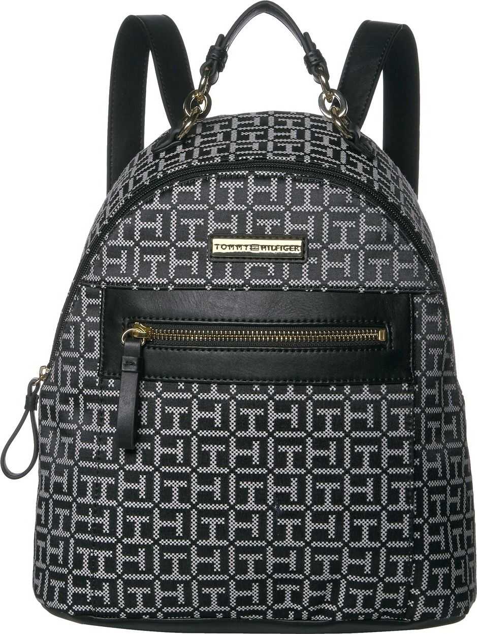 Tommy Hilfiger Claudia Jacquard Dome Backpack Black Tonal