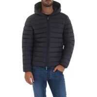 Geci de iarna Down Jacket With Hood In Anthracite Grey Color Barbati