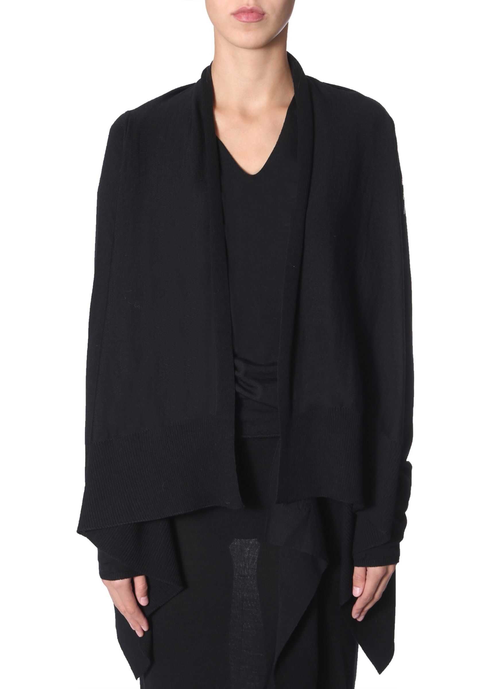 Rick Owens Asymmetrical Cardigan BLACK